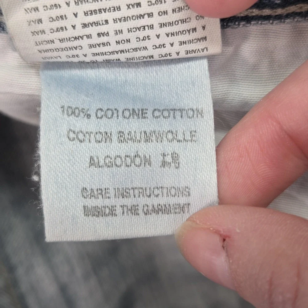 Diesel Jeans Mens Light Blue Straight Button Fly Faint Stains Hem Fits 28x30‎